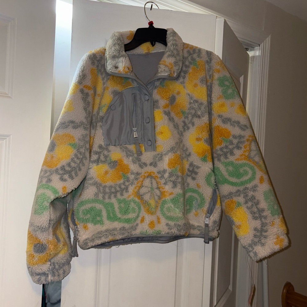 Free People Multicolor Fleece Jacket